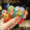 Hair Aessories Baby, Kids & Maternity Children Cute Colors Knitting Flower Ornament Clips Girls Lovely Rec Alloy Barrettes Hairpins Drop Del