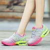 Gros Fly femmes sport chaussures de course noir bleu violet jaune rouge rose tendance coussin décontracté femmes jogging en plein air marche