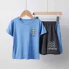 Mode kleding sets causale tieners kleding voor jongens shorts kostuum sneldrogend stretch sportpak voor 3-12 Leeftijd 210326