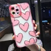 Soft Love Transparent Heart Phone Fodral för iPhone 11 12 13 Pro Max XS X XR 7 8 Plus SE Shock Resistant Cover Case