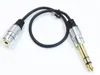 Cables de audio, conector hembra estéreo de 1/8 "3,5 mm a conector macho de 1/4" 6,35 mm Adaptador de auriculares Cable convertidor 30CM / 2PCS