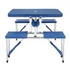 Portable Suitcase Siamese Folding Tables with Chairs Garden Sets Outdoor Plastic Thickening Picnic Table Wholesale