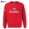 Herren Hoodies Sweatshirts Griechenland Männer Sweatshirt Sweat Hip Hop Streetwear Socceres Jerseyes Fußballer Trainingsanzug Nation Griechische Flagge Hellas G