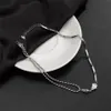 Collier chaîne en acier inoxydable Vintage pour femmes hommes sur le cou accessoires cadeaux couleur argent bijoux de mode étanche à l'eau