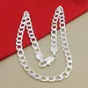 Цепи мужчин 8 мм ожерелья цепочки хип -хопа 925 Серебряные украшения качество качества Ожерелье для мужчин 16182024 дюйма1563260