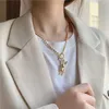 Nouveau Luxe Zircon Mignon Animal Lapin Pendentif Perle Collier Style Sexy Personnalisé Mode Femme Ras Du Cou Colliers Amant Bijoux Cadeau