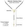 قلادة القلائد الكاثوليكية المقاوم للصدأ الخرز الوردية سلسلة y شكل العذراء قلادة للنساء الرجال الدينية الصليب المجوهرات