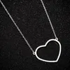 Love Heart Pendant Halsband Kvinnor Rostfritt stål Halsband Kedja Mors dag födelsedagspresent Fashion Jewelry Will och Sandy Silver Gold