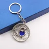 S2614 Mode Smycken Turkisk Symbol Evil Eye Key Ring Vintage Blue Eye Keychain