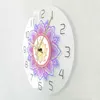 Mandala with Lotus Flower Modern Wall Clock OM Studio Sign Living Room Bedroom Bohemian Wall Decor Psychedelic Wall Clock Watch 211110