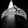 Shining Silver Color Crowns Women Prom Vintage Handgjorda Heeppeice Tillbehör Bröllop Bröllop Hår Smycken Kristall Alloy Tiara