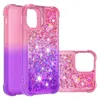 Bling QuickSand Capas TPU Liquid Gradient Glitter Cobertura para iPhone 13 12 11 Pro XR XS Max x 8 Samsung S20 Fe S21 Ultra A21s A02S A12 A32 4G 5G A52 A72 A22