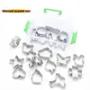 Christmas Cookie Stainless steel Baking Moulds Xmas Tree Mold Cake Decoration Tool Gift DIY Biscuit Mould 20PCS/set