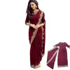 Vestidos casuais 2021 vestido mulheres islã tradicional plus size saree decoração elegante vestido hindu indiano -017