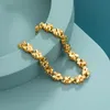 Fiori d'oro Braccialetti da sposa in cristallo con strass Bracciale a forma di cuore di trifoglio Orecchini da sposa di lusso per damigella d'onore Gioielli Accessori da sposa