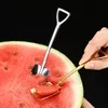 Rostfritt stål sked mini shovel form kaffe glass desserter scoop frukter vattenmelon kvadrat kusp huvud ladle wll752