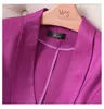 Summer autumn Women Pant Two-piece Suit purple Blazer Jacket and Pants suit Office Wear Ladies Suits Female Sets size S-4XL 211007