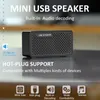 Portabla högtalare Mini USB Speakphone med omnidirektionell mikrofon Protoble Conference Call Meeting Högtalare Högtalare Justerbar hög v
