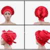 Beanie/Kafatası Kapakları Lüks Afrika Turbans Düğün Meapwear Nijerya Aso Oke Gele Başlıkları Giymeye Hazır Kadın Bandanas Cap Oliv