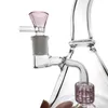 Skräddarsydda Bägare Bong Mini Vattenrör Hookahs Heady Glas DAB Rig Bongs Oil Rigs Duschhuvud PERC FILT Rosa Pipe Bubbler Rökning Vax med Quartz Banger Nail Bowl