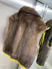 Kvinnors Fur Faux 2021 Real Mink Coat Ärmlös Äkta Naturlig Gilet Höst Vinter Kvinnor Väst Lyx Kläder för Kvinnor Ytterkläder