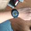 Sinobi Top Quality Creative Men's Watches Leather Luminous Big Dial Sports Quartz Wristwatch Smart Waterproof Male Clock Relogio Q0524