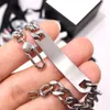100% Copper Retro Jewelry White Gold Plated Link Chain Bracelets Women Cuban Bracelet for Woman Halloween Christmas Accessories with