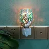 Lampy zapachowe Mozaika Wtyczka elektryczna LED Kolorowe Aroma Dyfuzor Gypsophila Lampa Wax Melt Oil Palnik Ogólniej