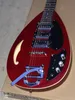 Hutchins Brian Jones Vox PGW Teardrop Red Hollow Body Guitar Electric Single F Hole Bigs Tremolo Bridge 3 Captadores Vintage Tuner3507637