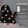 Panneaux lumineux LED avec chiffres, veilleuses, ampoules en diamant, pour la saint-valentin, Halloween, décorations de noël