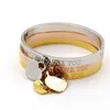 K 2020 hoge kwaliteit prachtige mode-sieraden handel dubbele hart armband vrouwelijke titanium rose gouden armband