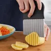 Tool Potatos Wavy Cutters Stainless Steel Potato Slicer French Fry Cutter Knife Vegetable Cutter Shredder Cutting Tools Kitchen Gadgets