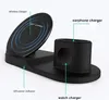 New 3 in 1 Fast Wireless Charger Dock 10W quick Charging Stand For Phone 11 XS Max Watch note 20 S21 DHL ship