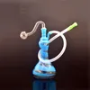 Colorful Vase Newest 10mm Female Mini Glass Bong Water Pipes Pyrex Oil Rigs Glass Bong Thick Recycler Oil Rig for Smoking with hose