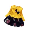 Vår och höst tjejer klär ny ankomst barn barn prinsessa blomma klänning q0716