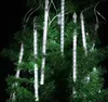LED Light Sticks Multi-Color 13.1FT Meteor Prysznic Ręcze Rain 8 Światła Boże Narodzenie Wedding Party Garden Xmas Stringoutdoor Worki Kryty