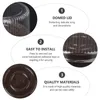 1 Set 20 PC Boulangerie Forme Ronde En Plastique Gâteau Boîtes Fromage Mousse Emballage Boîtes (Boîtes Base noir brun) 210323