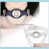 Collares Colgantes Jewelryblack Faux Leather Gargantilla Collar Gothic Hollow Out Punk Sexy Collar Discoteca Fiesta Joyería Regalos para mujeres Ch