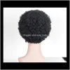 Zf African Black Man Short Curly 25Cm Wildcurl Up Hair Fashion European And American Wig Export 5Dxox Synthetic R7Ge8