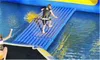 Customisierte Trampoline PVC aufblasbare Wasserrutsche mit Trampolinsee schwimmend Park Eatertainment von Schiff an Tür 7227076 schicken