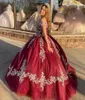 Vestidos de aos bury quinceanera klänningar spets applikation söt klänning från axeln mexikanska prom klänningar