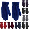 Vinter damer fleece plysch handskar handled full finger vantar solid färg mode kvinnlig varm 8 färger1