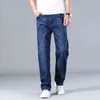 6 Kolory męskie Dżinsy 2020 Lato Nowe Luźne Proste Dżinsy Spodnie Męskie Klasyczne Zaawansowane Spodnie Stretch Plus Rozmiar 40 42 44 G0104