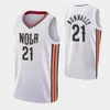 New Orleans Pelicans''C.J. McCollum Zion Williamson Brandon Ingram Herbert Jones Larry Nance Jr. Custom City White Edition 2022 75. Jubiläumstrikot