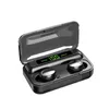 F9-5C TWS Bluetooth 5.0 Hörlurar 9D Stereo Musik Trådlösa hörlurar Vattentäta Sport Earbuds med LED-skärm Headset och MIC 2022