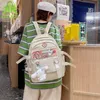 Mode tecknad ryggsäck kawaii ragdoll kvinnor ryggsäck kanfas axelväska vattentät skolväska för tonåring college studentbag y0804