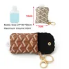 Portable Hand Sanitizer Bottle Keychain Glitter Leather Hand Sanitizer Disinfection Bottle Keychain Holder G1019