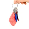 Sensory Fidget Keychains Rhombus Silicone Bag Charms Push Bubble Adult Kids Autisme Squishy Soulagement du stress Jouets Pop it Porte-clés Pendentif Porte-clés Anneaux Accessoires