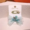 2 Pcs New Korea Fashion Children's Cute Crown BB Clip Sweet Girl Princess Beautiful Star Yarn Bow Duckbill Clip Hair Accessories