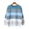 glitter stripe pullovers female casual sequin pink plus size sweater women autumn winter knited christmas jumper 210427